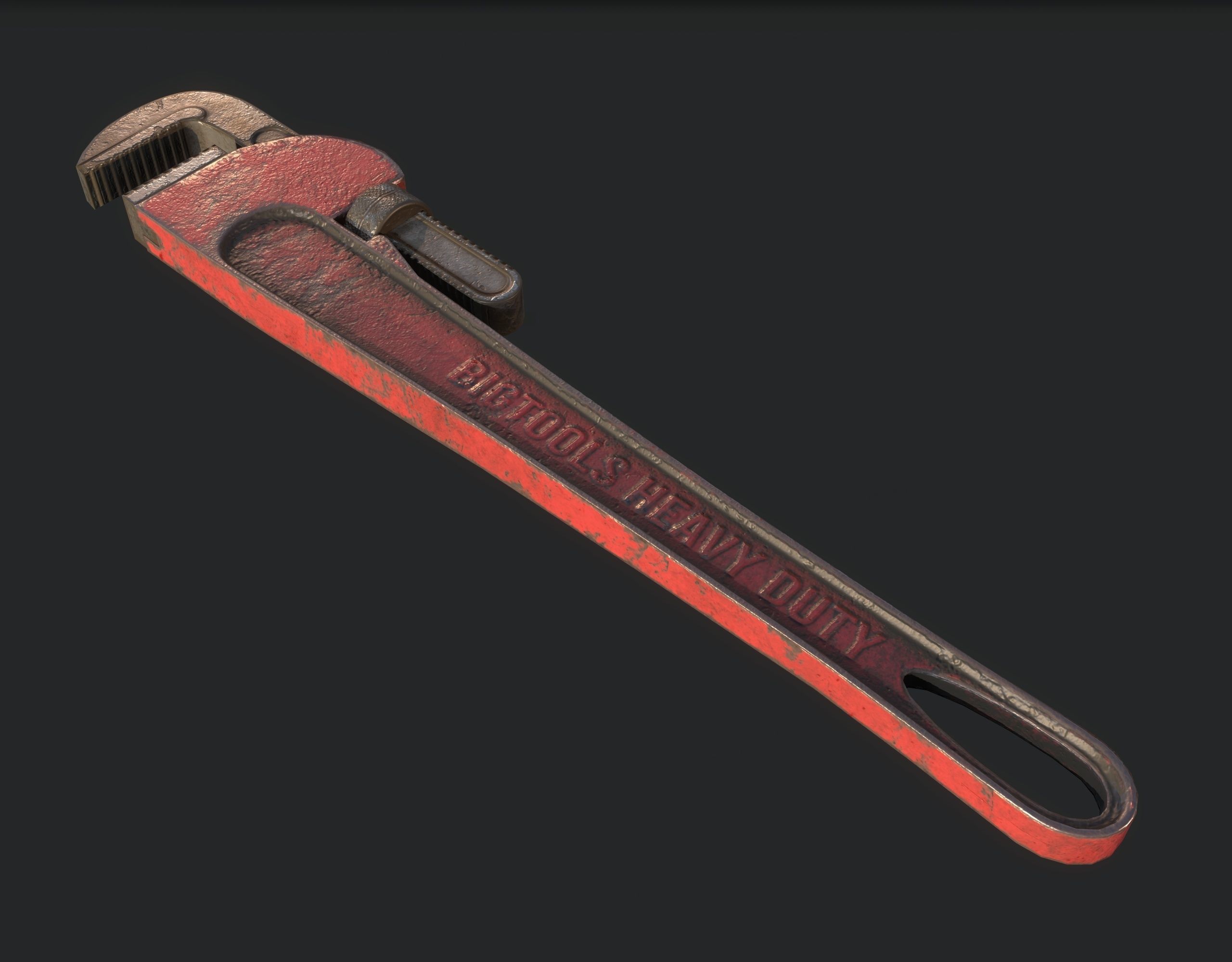 Workbench with Tools Low-poly 3D model_18