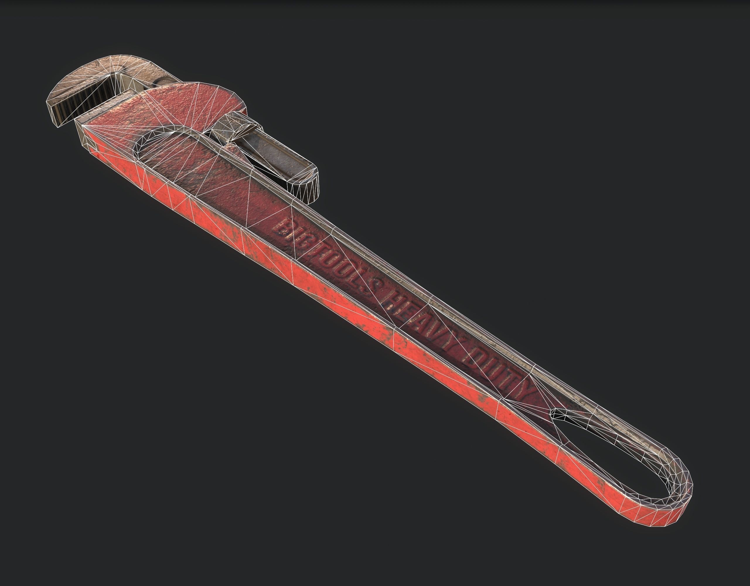 Workbench with Tools Low-poly 3D model_19