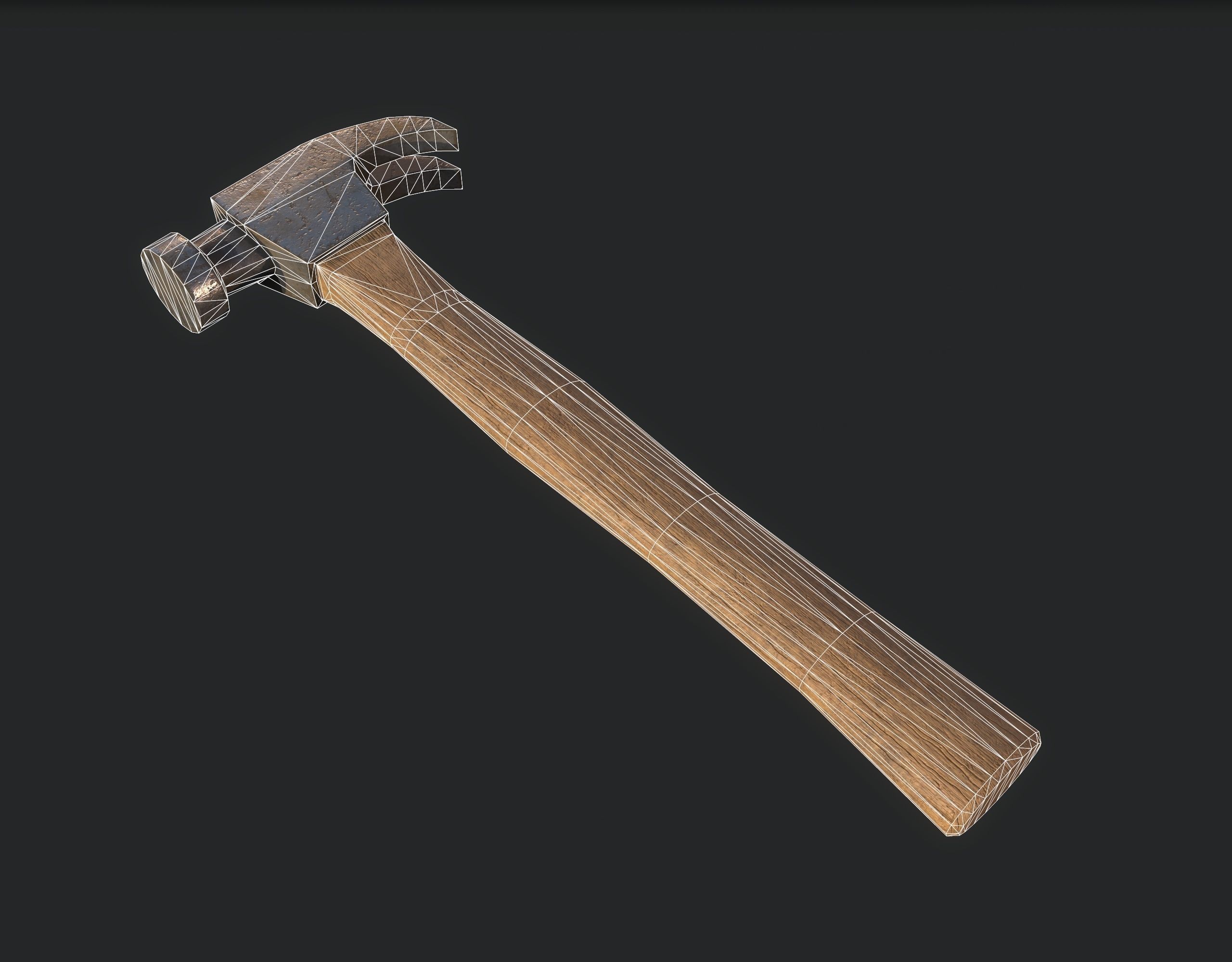 Workbench with Tools Low-poly 3D model_23