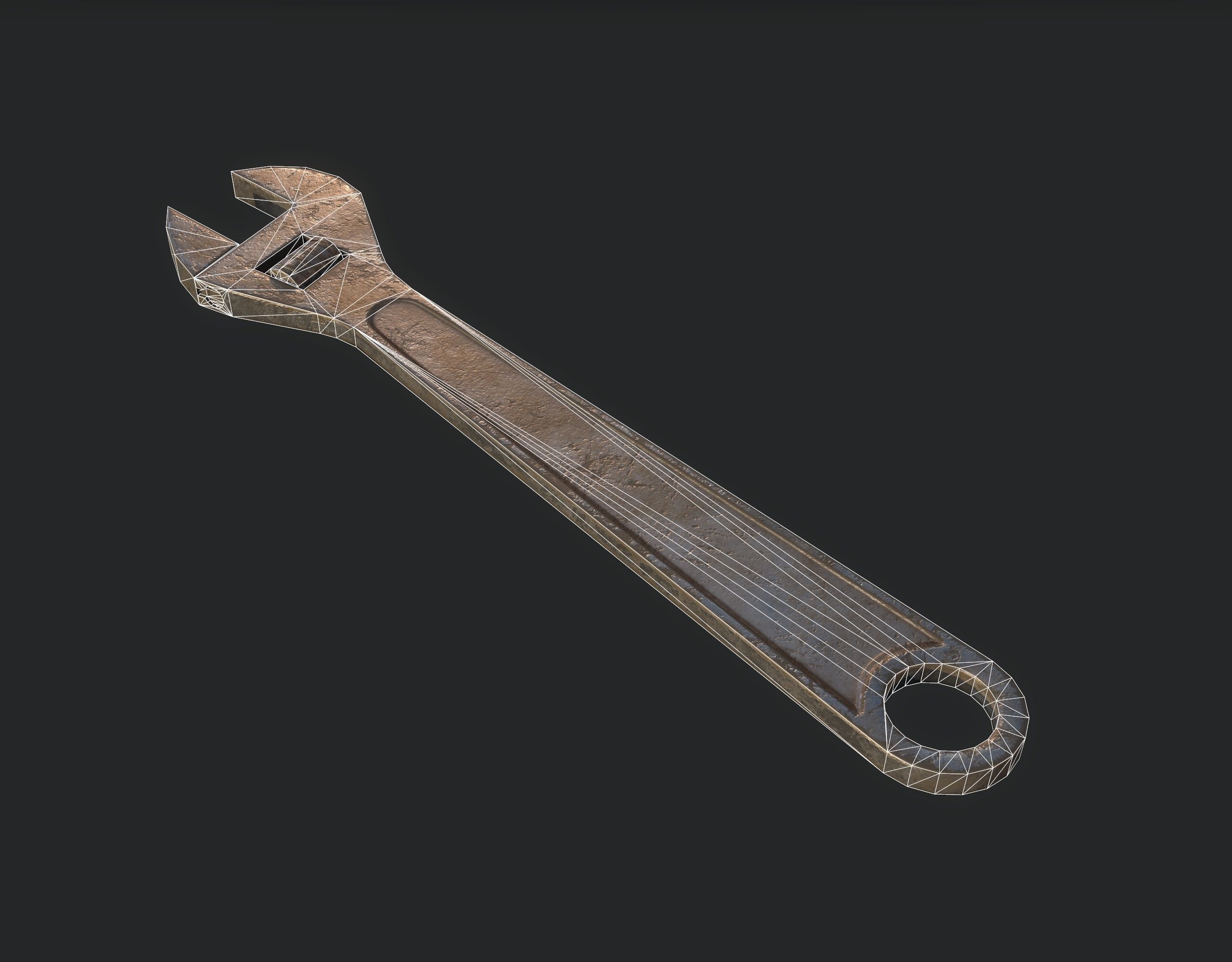 Workbench with Tools Low-poly 3D model_25