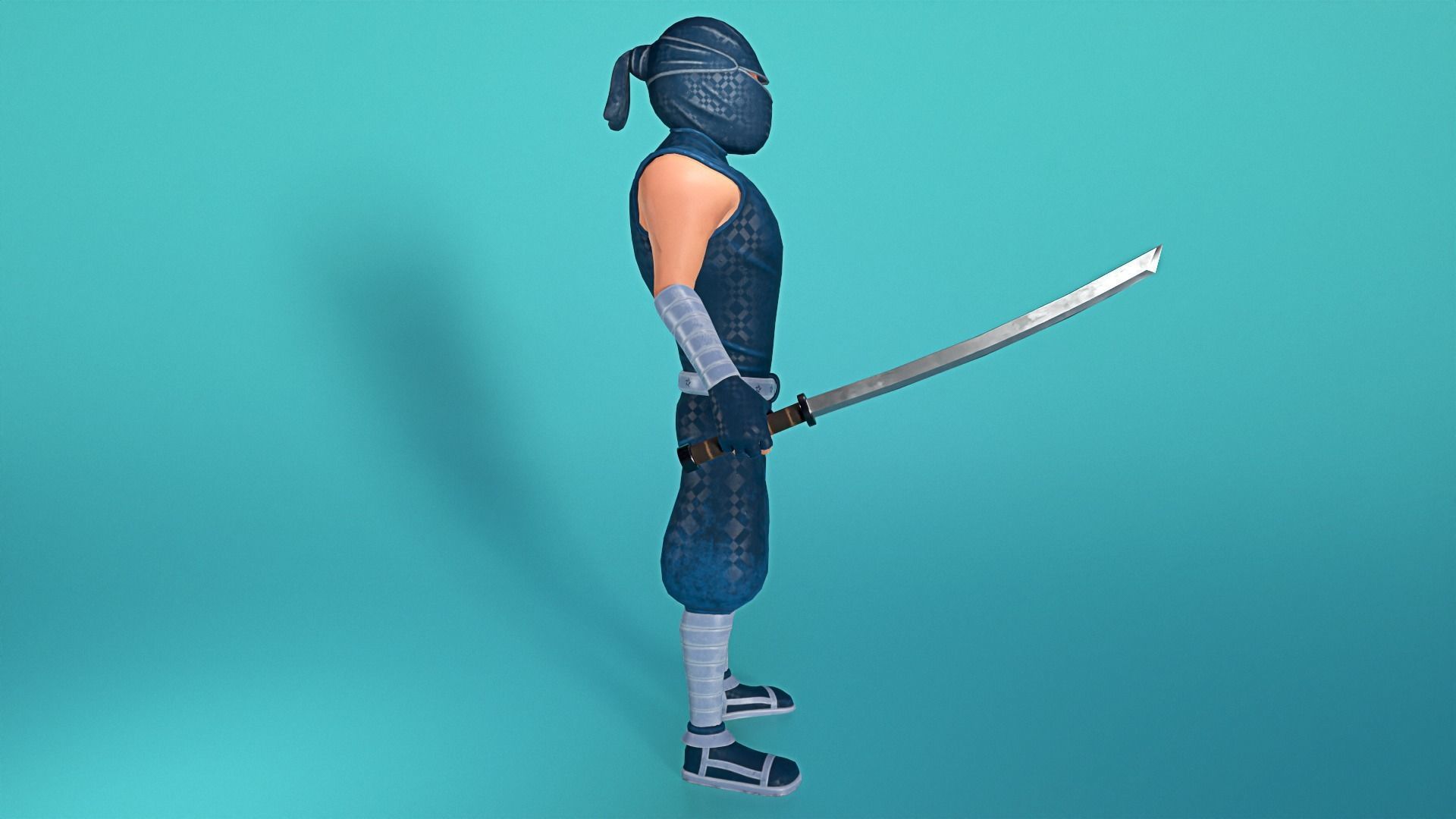 Ninja Ted Low-poly 3D model_3