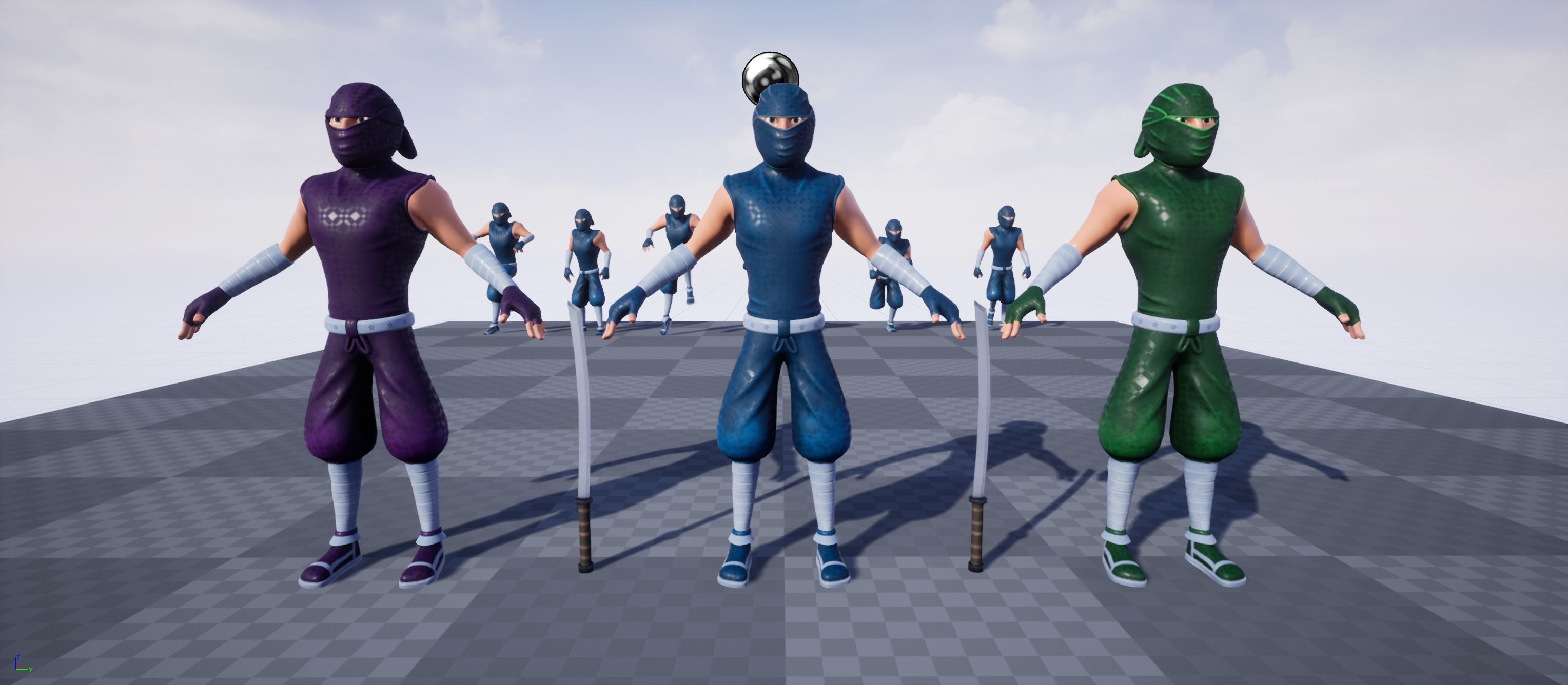 Ninja Ted Low-poly 3D model_6