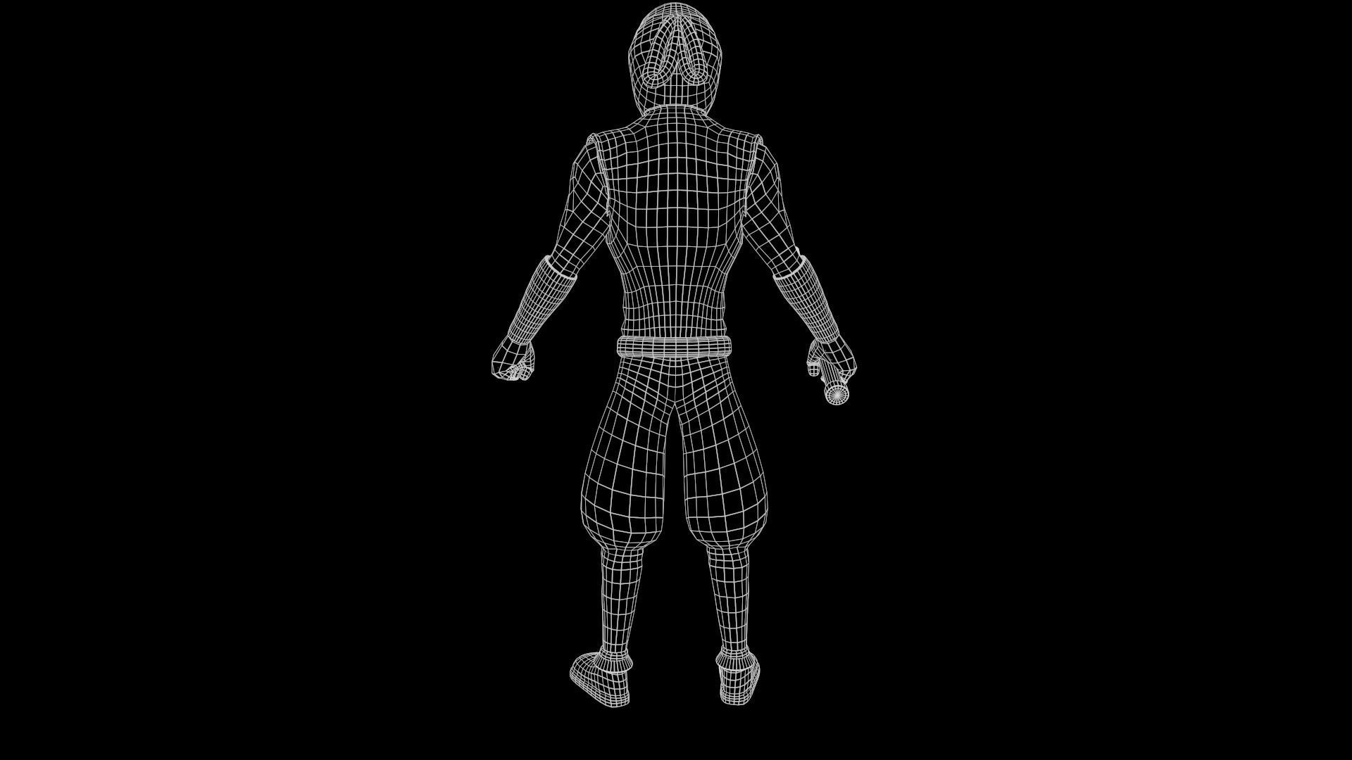 Ninja Ted Low-poly 3D model_8