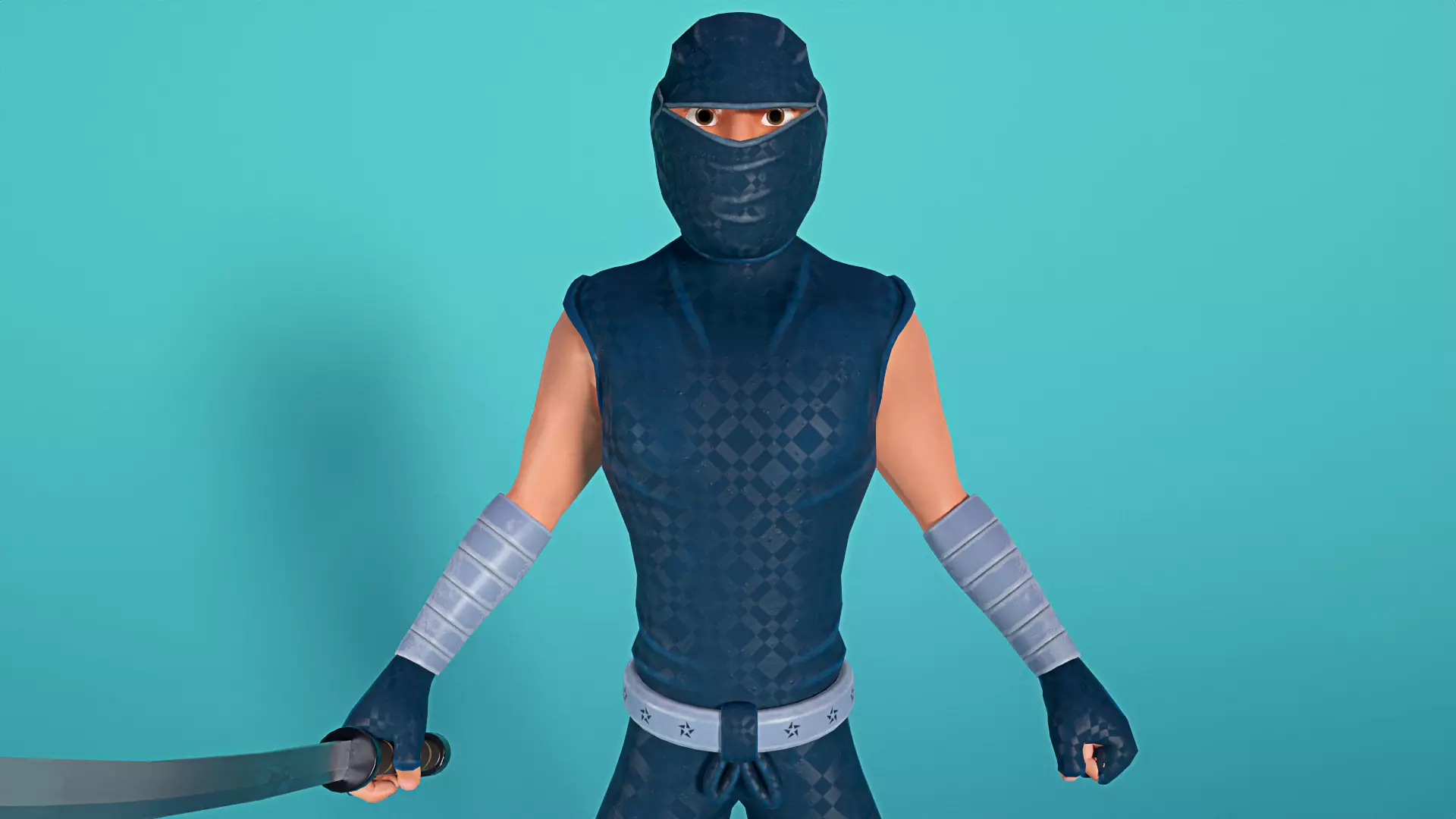 Ninja Ted Low-poly 3D model_0