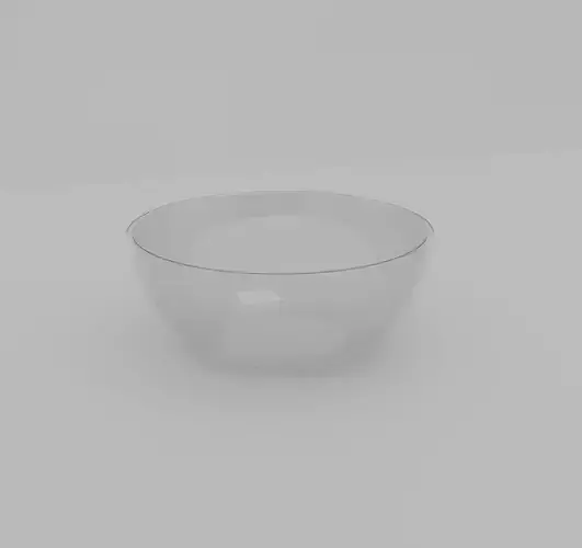 Transparent glass bowl 3D model 3D model