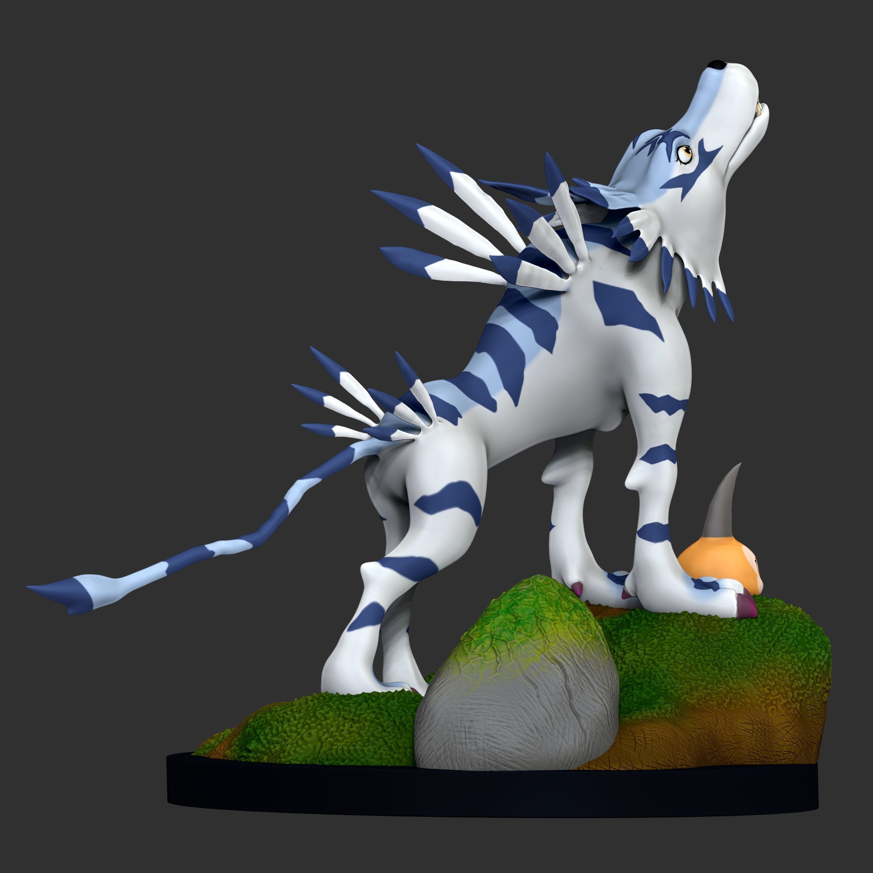 Garurumon and Tsunomon 3D print model_1