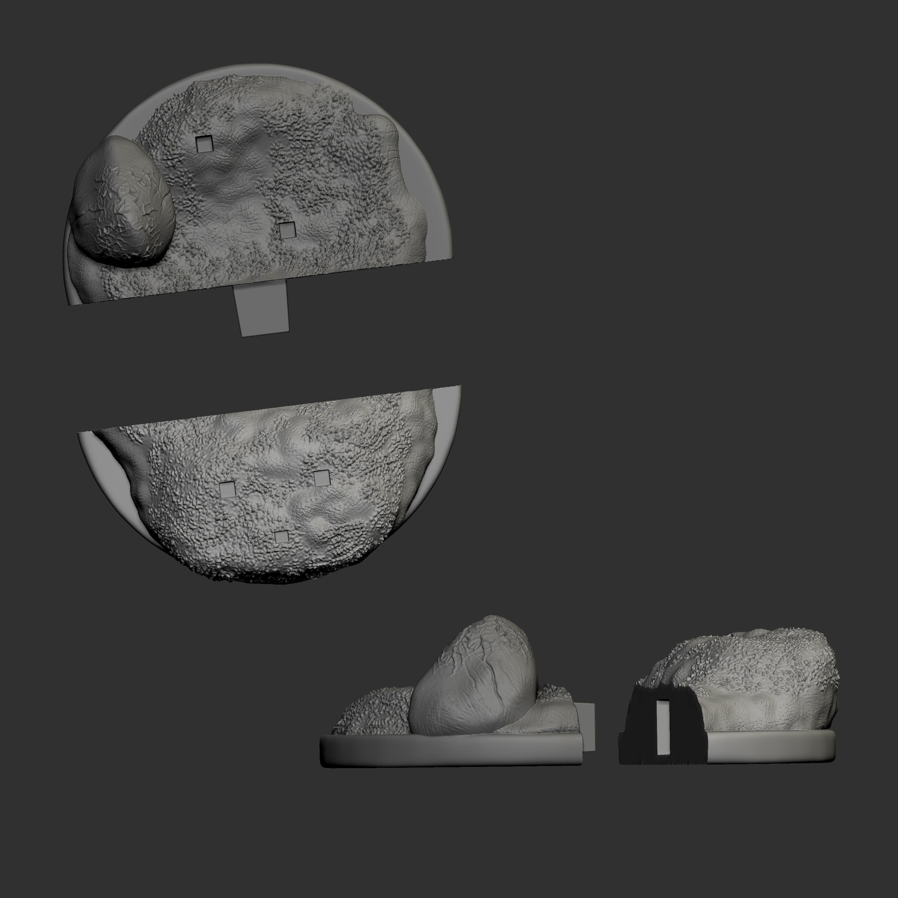 Garurumon and Tsunomon 3D print model_7