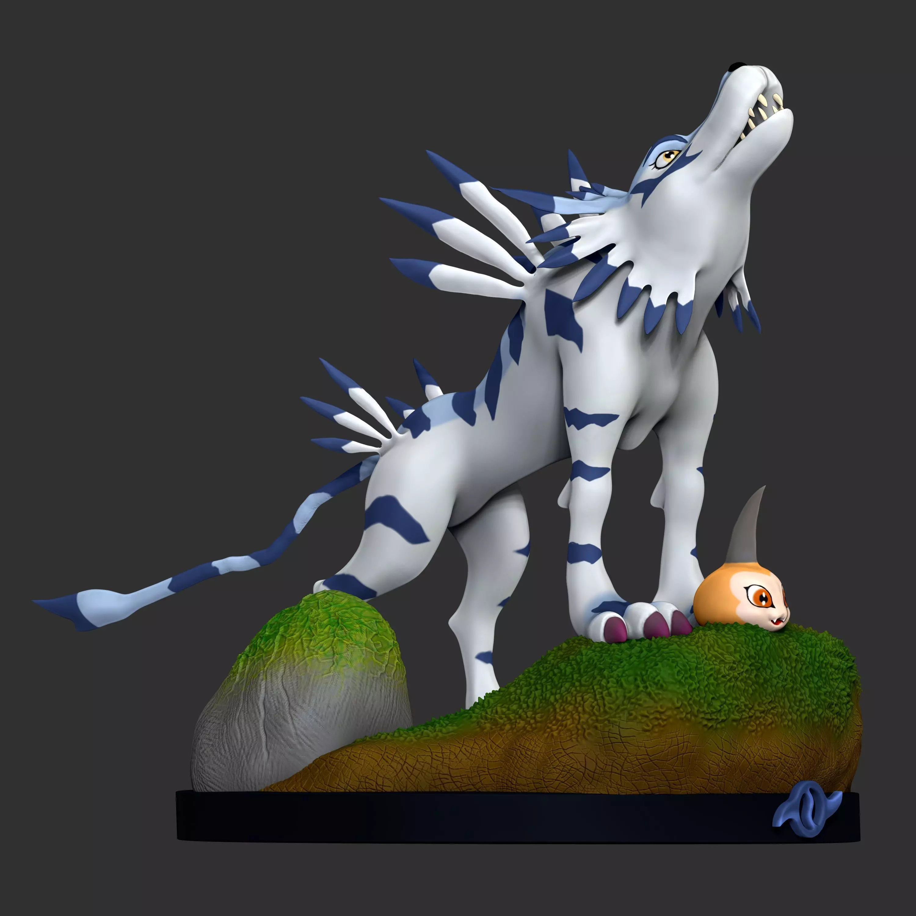 Garurumon and Tsunomon 3D print model_0