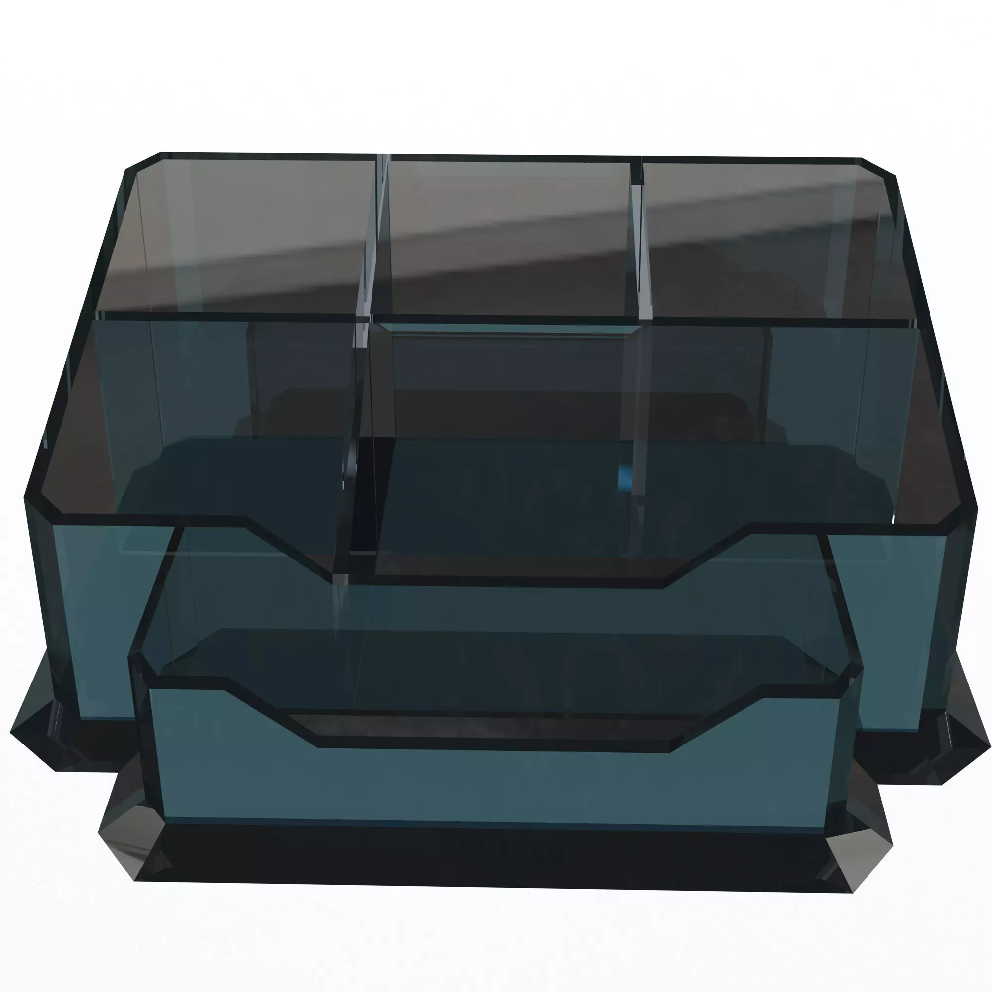 Acrylic Desk Pen Organizer Low-poly 3D model_0