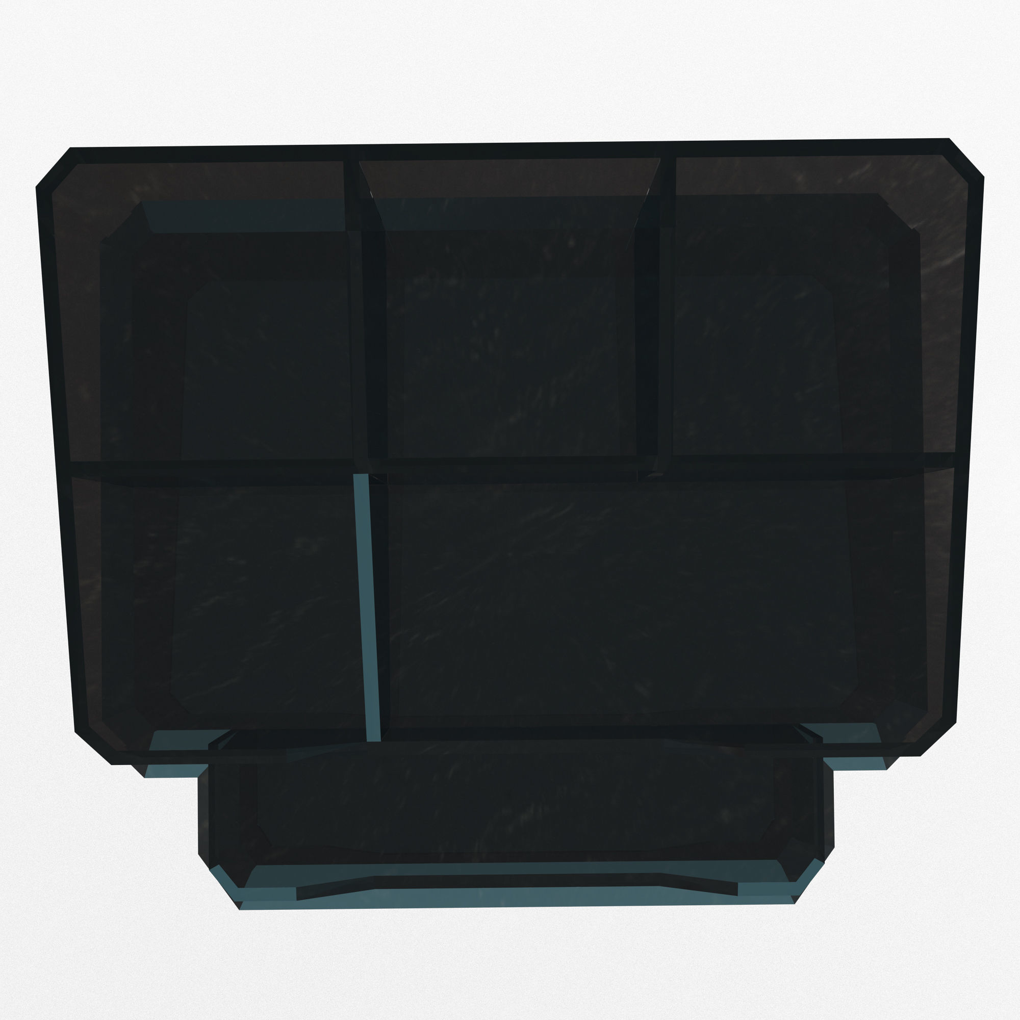 Acrylic Desk Pen Organizer Low-poly 3D model_5