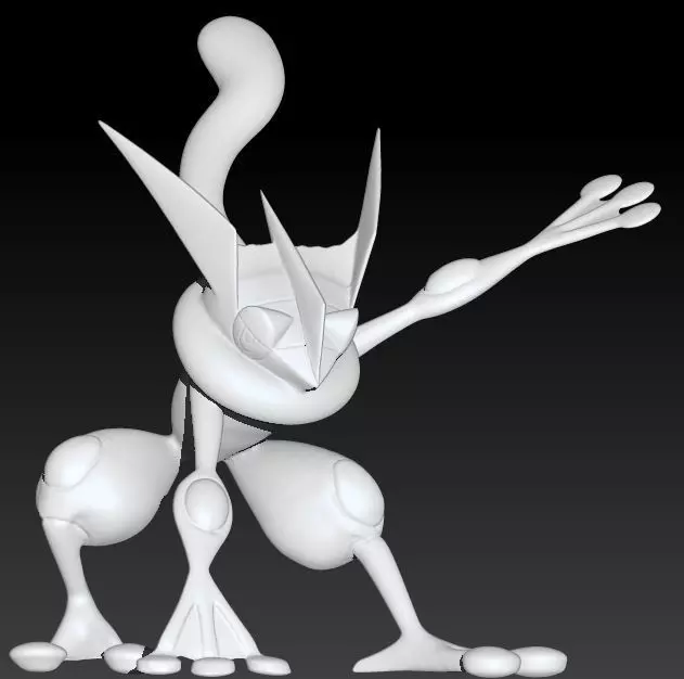 Greninja pokemon character 3D print model_0