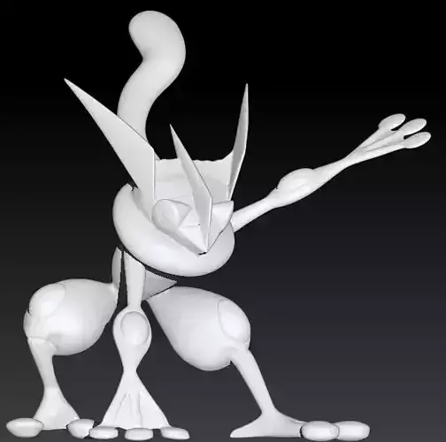 Greninja pokemon character 3D print model