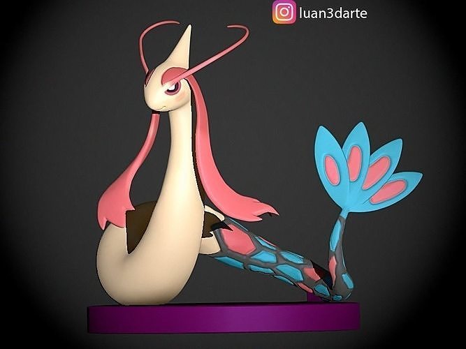 Milotic mermaid figurine 3D print model