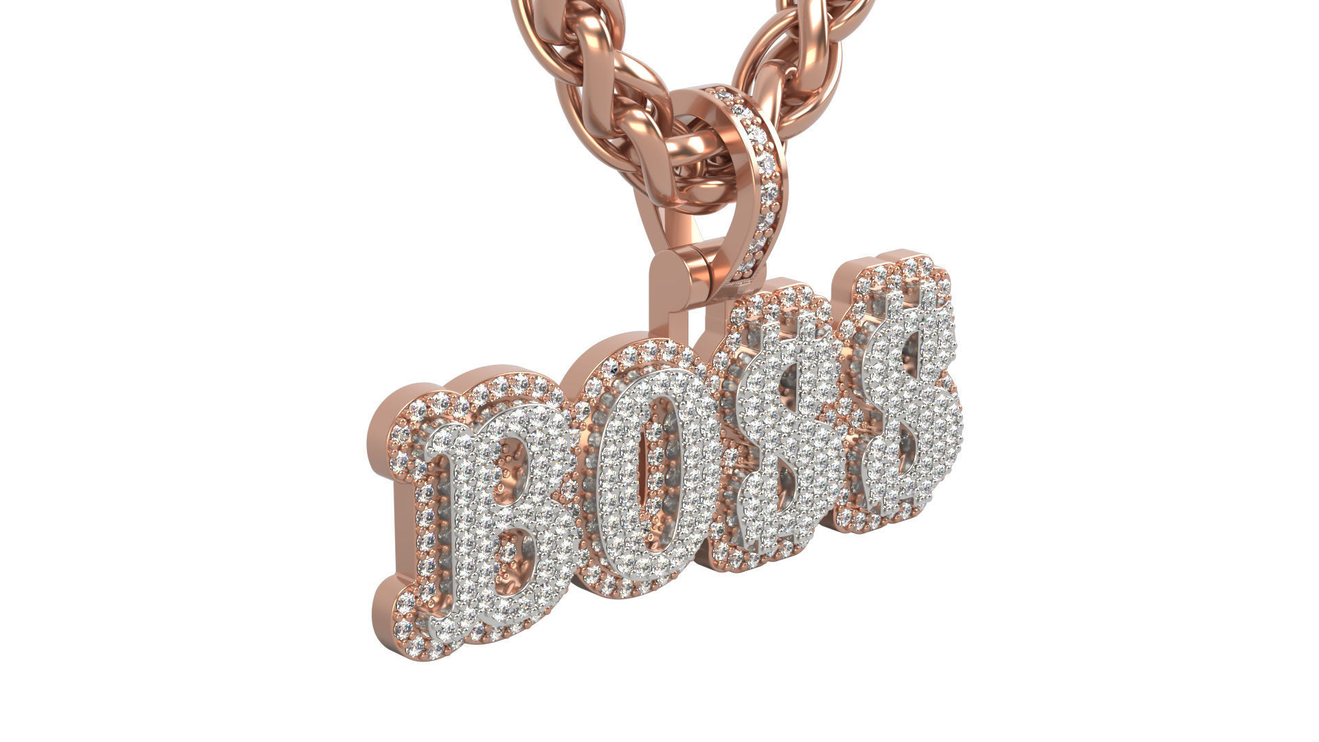 BOOSS stone ant solid pendant  3D print model_11