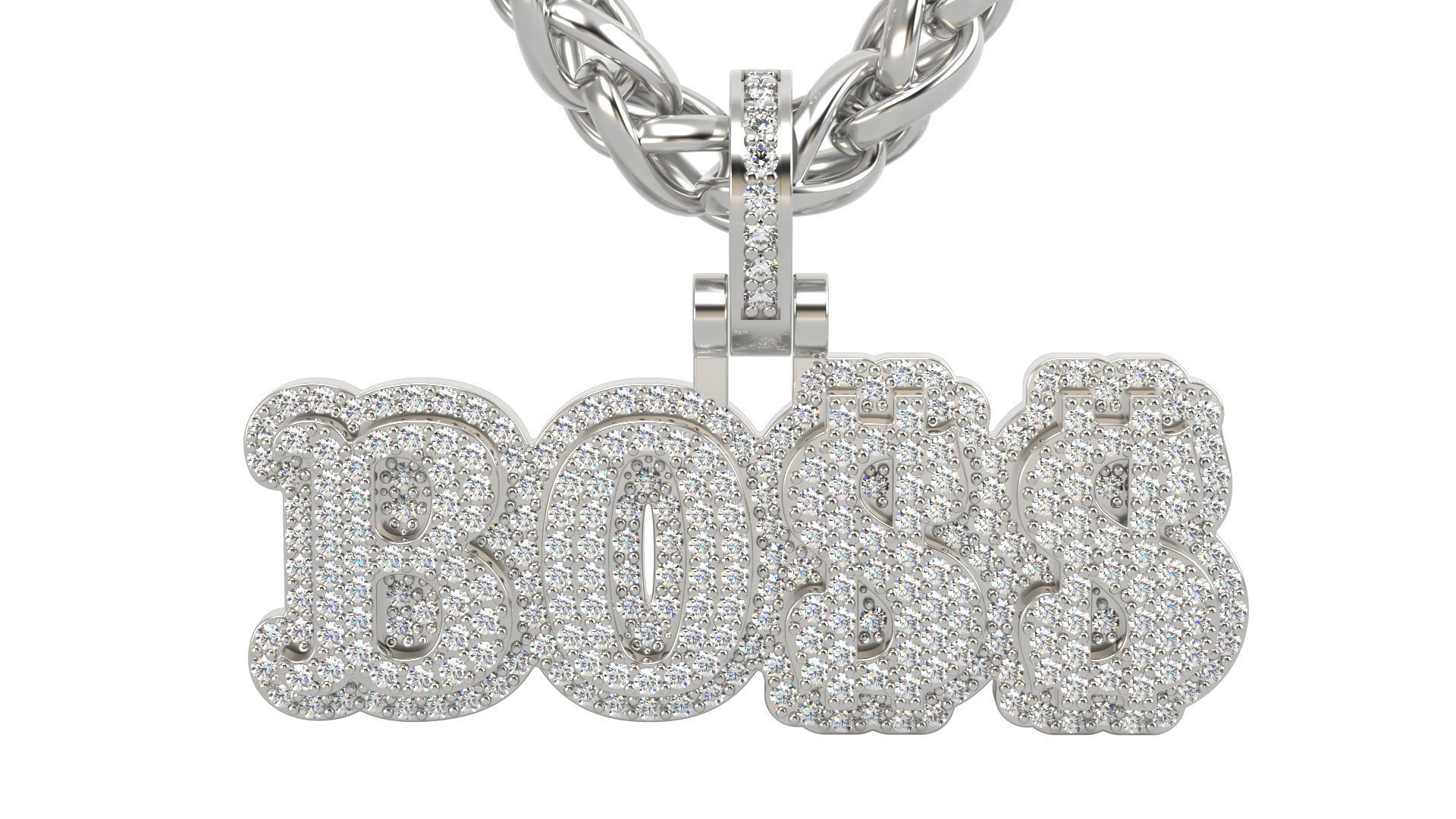 BOOSS stone ant solid pendant  3D print model_6