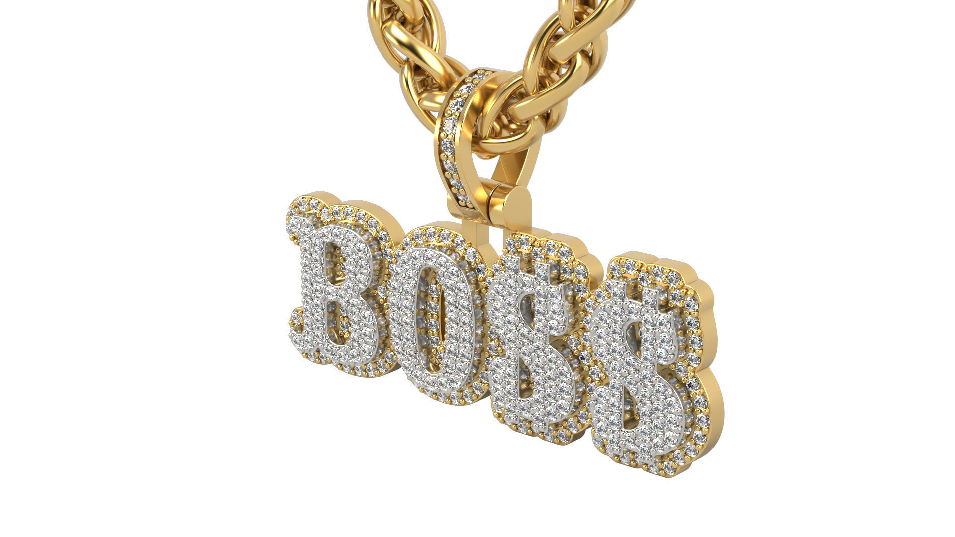 BOOSS stone ant solid pendant  3D print model_1