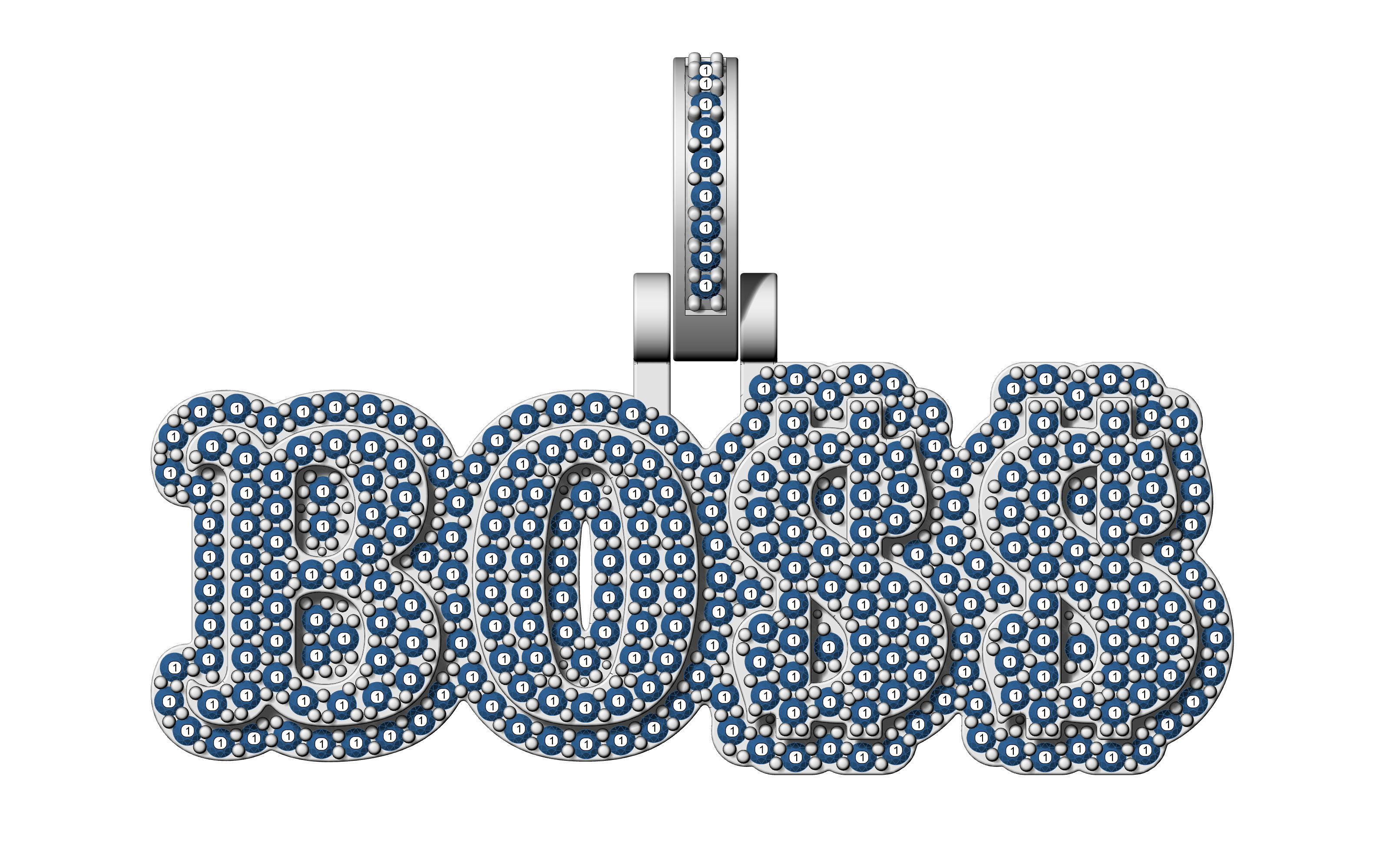 BOOSS stone ant solid pendant  3D print model_13