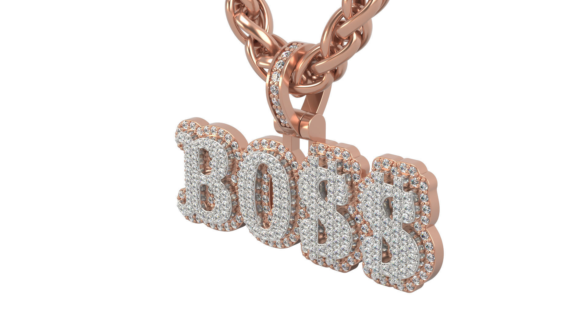 BOOSS stone ant solid pendant  3D print model_10