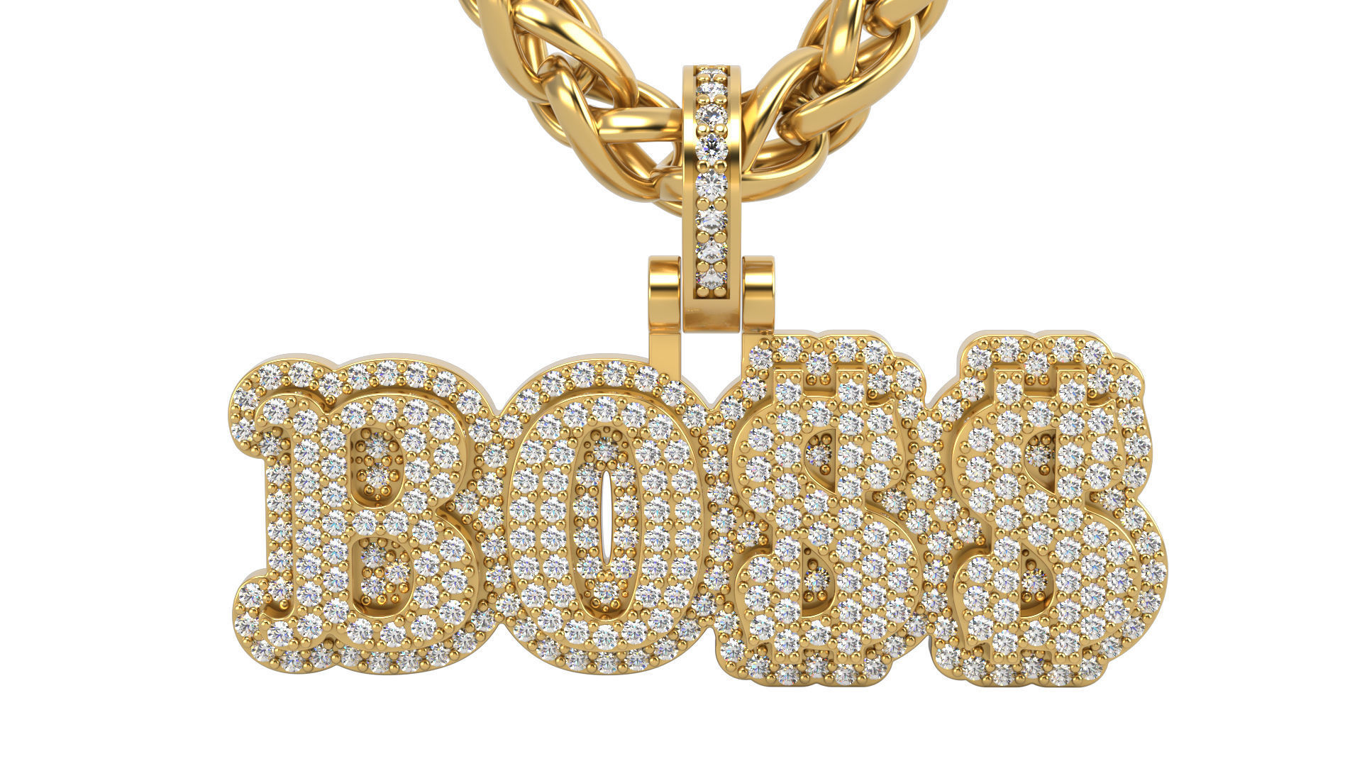 BOOSS stone ant solid pendant  3D print model_3