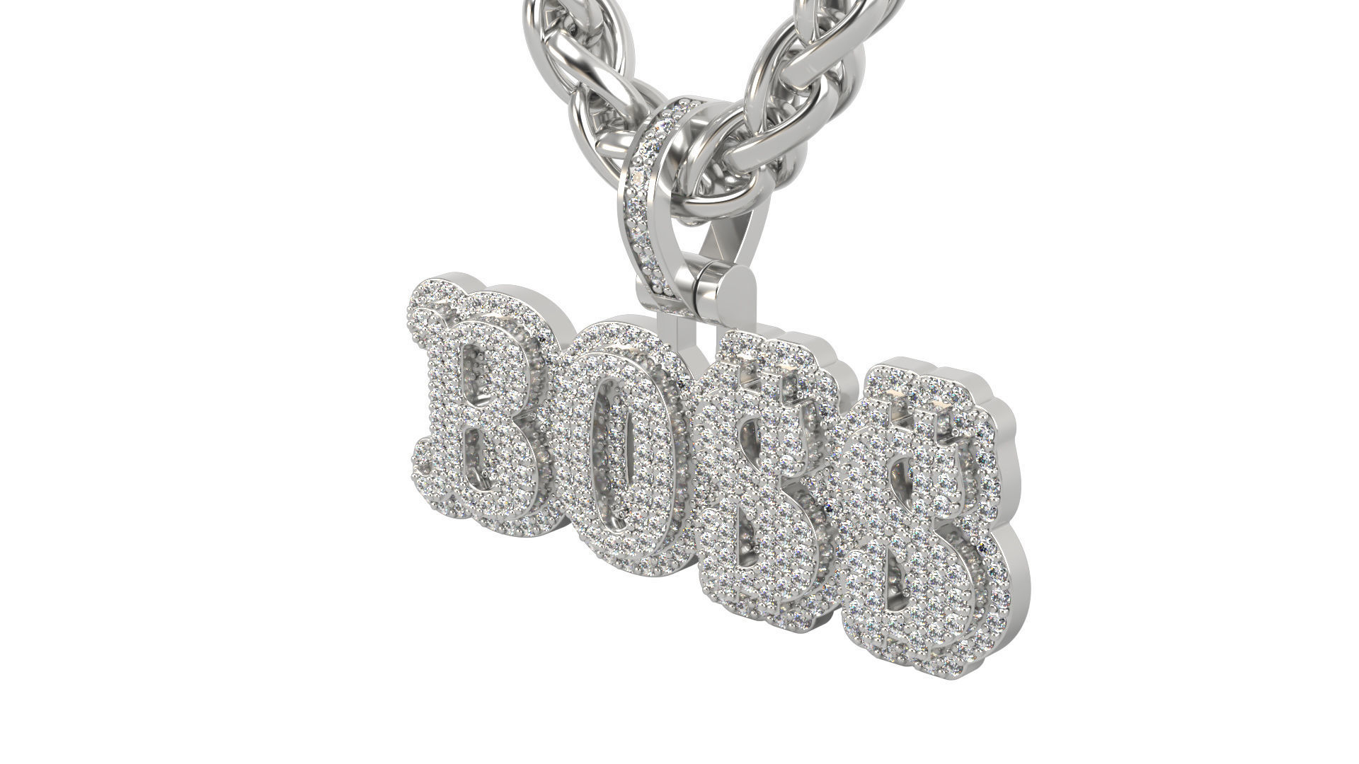 BOOSS stone ant solid pendant  3D print model_7