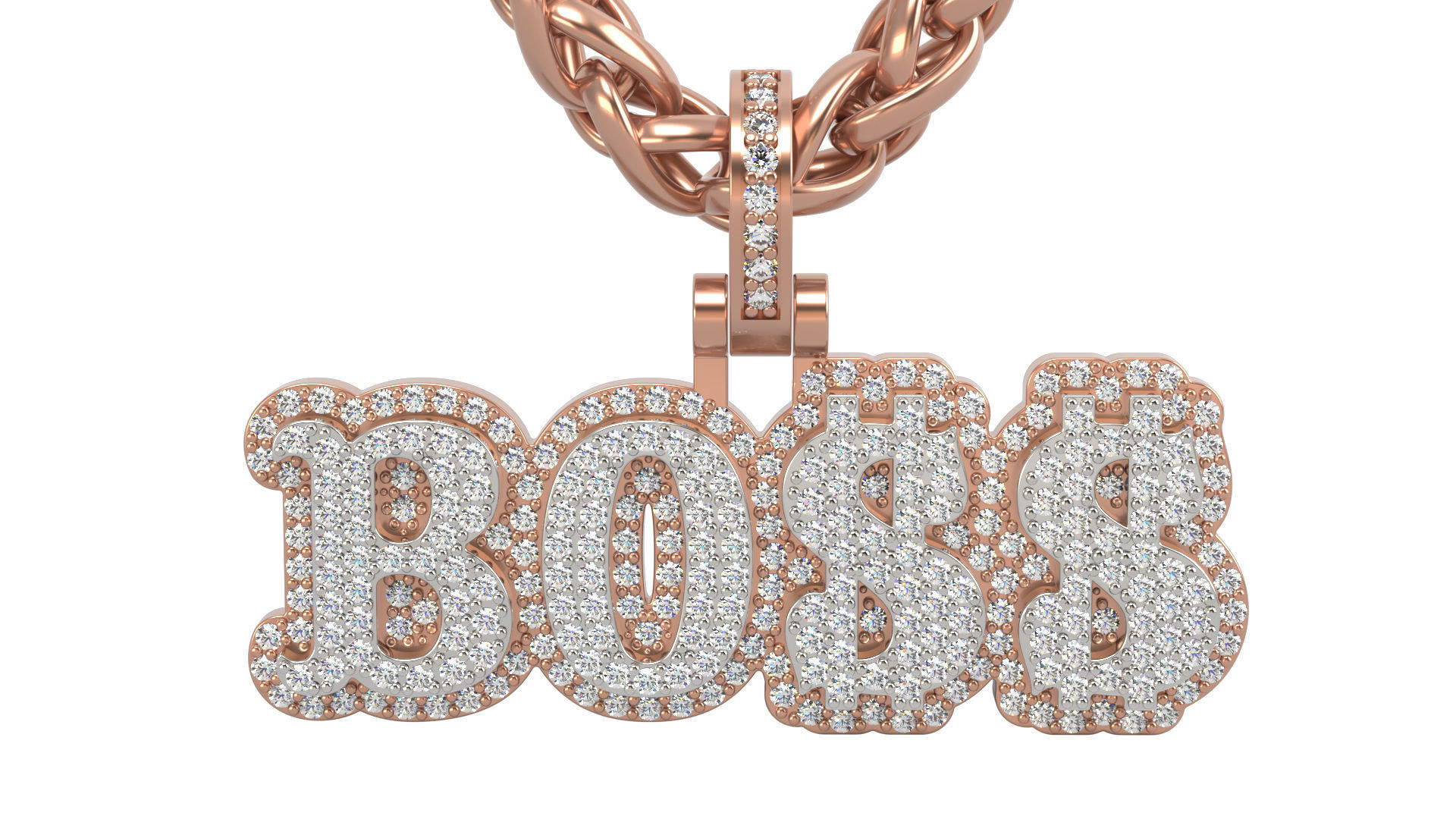 BOOSS stone ant solid pendant  3D print model_9