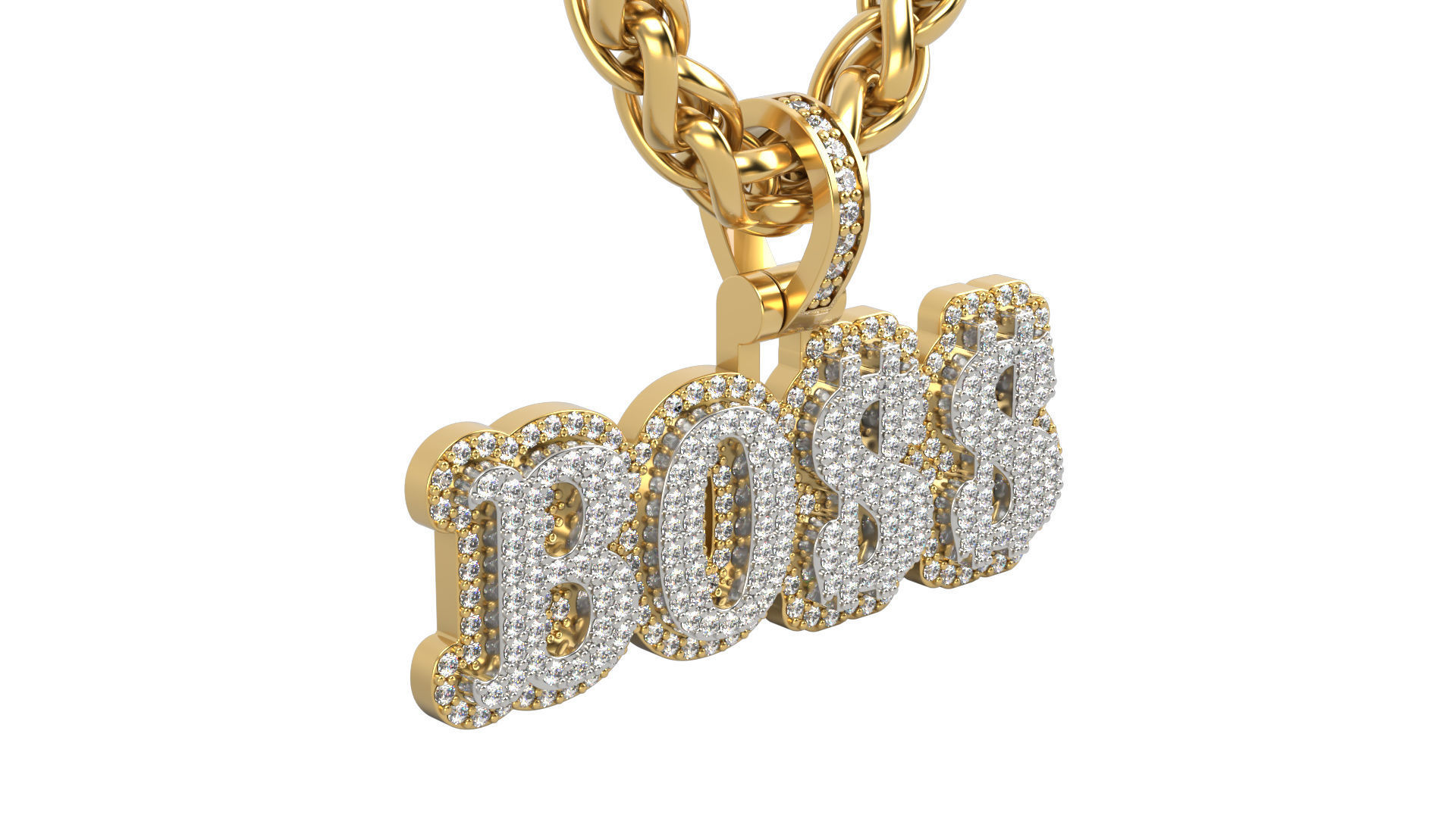 BOOSS stone ant solid pendant  3D print model_2