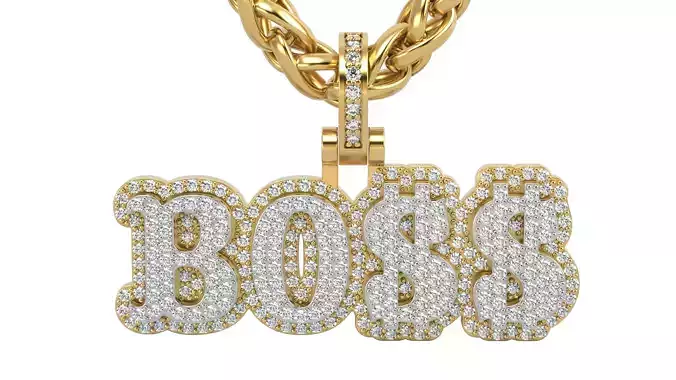 BOOSS stone ant solid pendant 