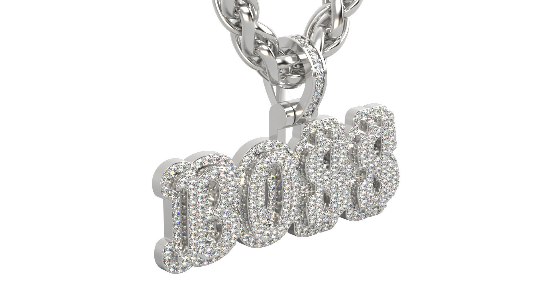 BOOSS stone ant solid pendant  3D print model_8