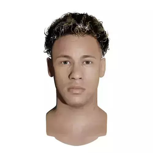 Neymar Jr Junior soccer player head 3d model