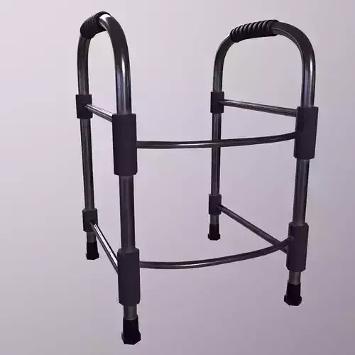 HPL - Medical Walker Metal PBR Game Ready Low-poly 3D model