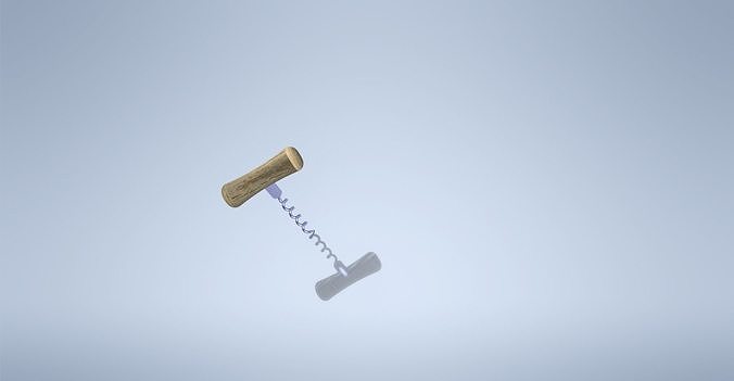 Corkscrew for wine bottles Free 3D model