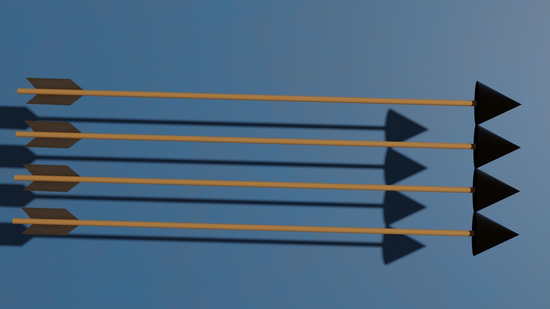 HIGH GRAPHICS BOW and Arrow model Low-poly 3D model_1