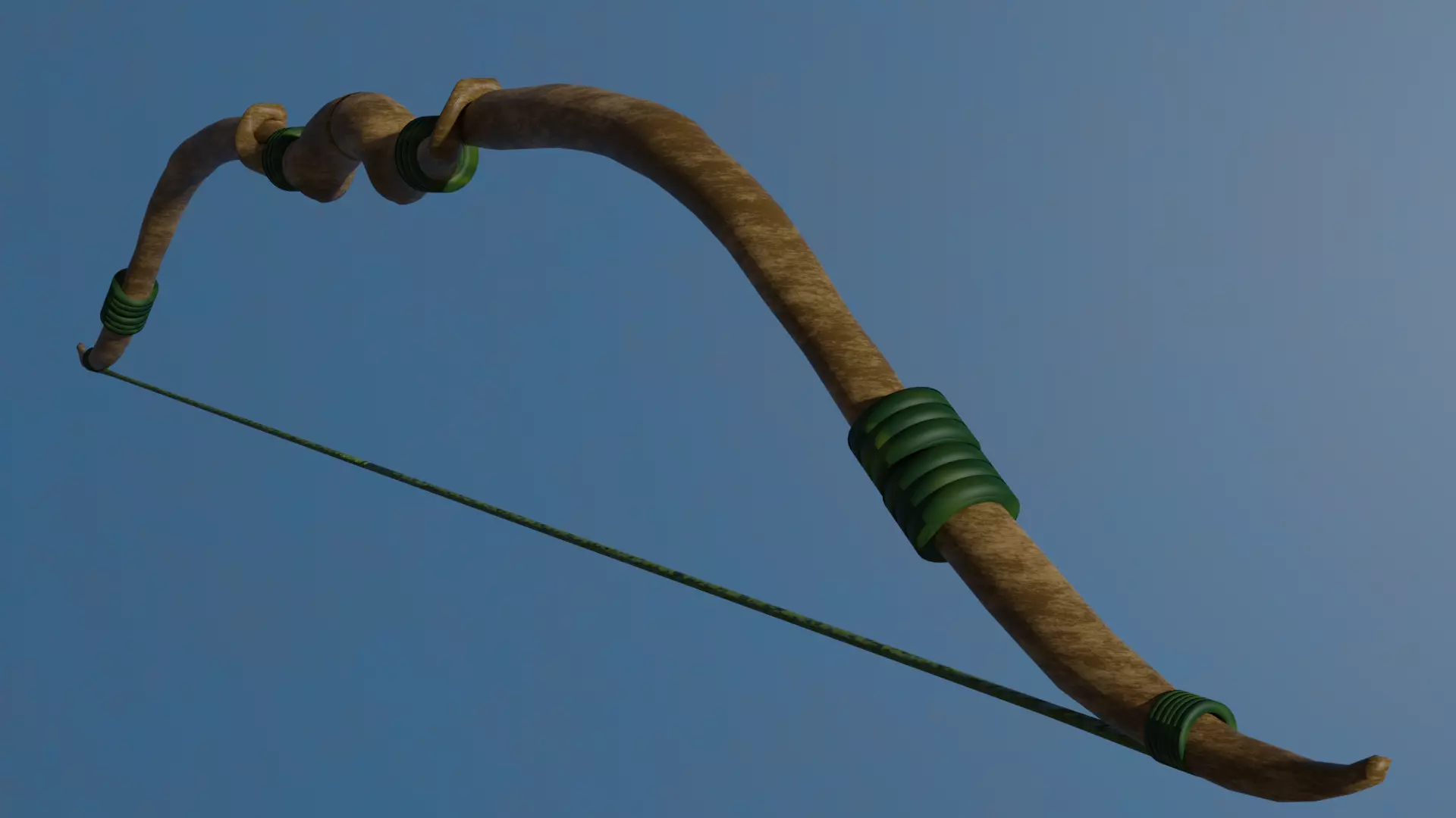 HIGH GRAPHICS BOW and Arrow model Low-poly 3D model_0