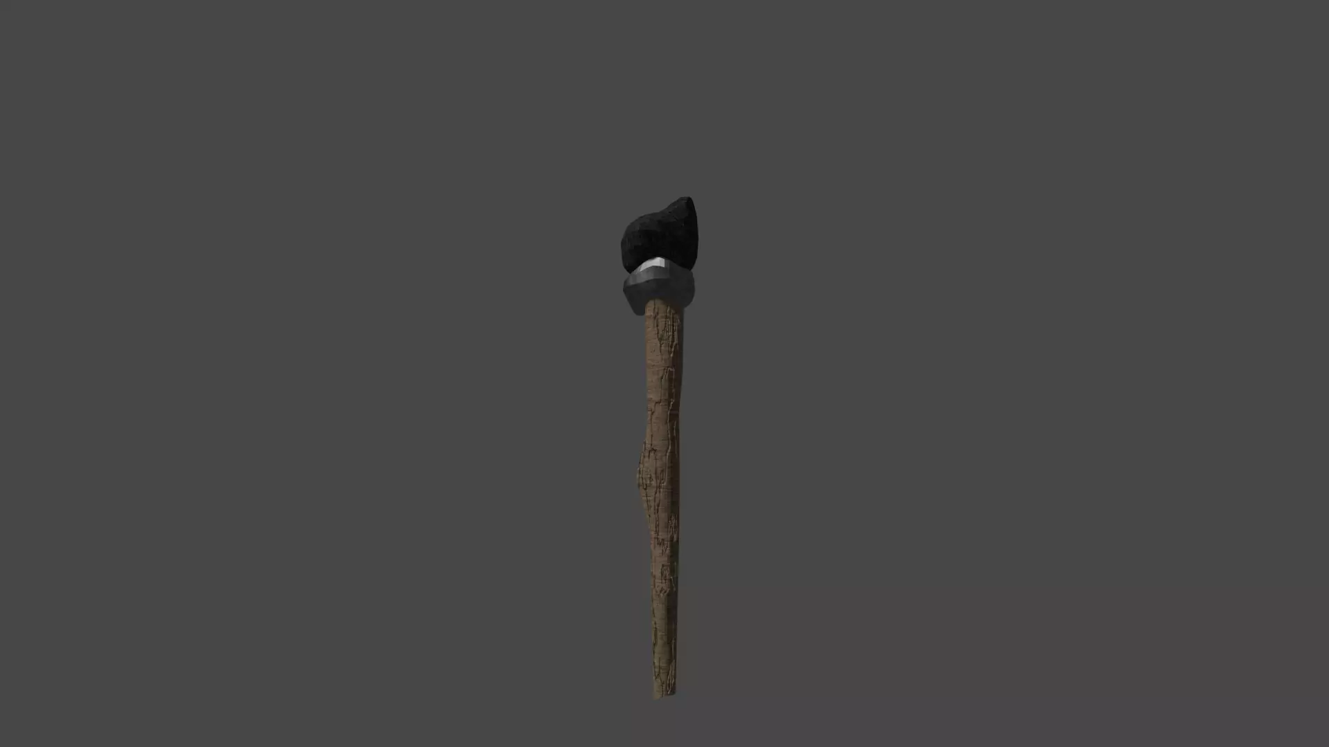 LowPoly 3D Torch wooden stick Low-poly 3D model_0