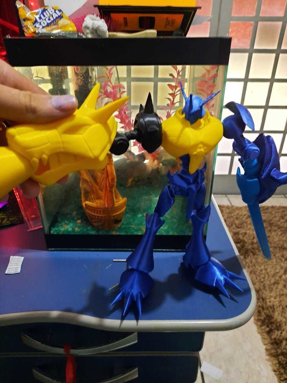 Omegamon figure holding sword 3D print model_6