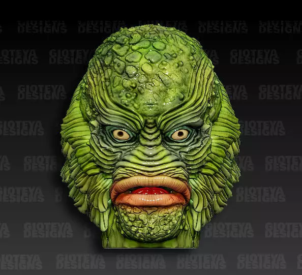 Creature from The Black Lagoon Head for Action Figure 3D model_0