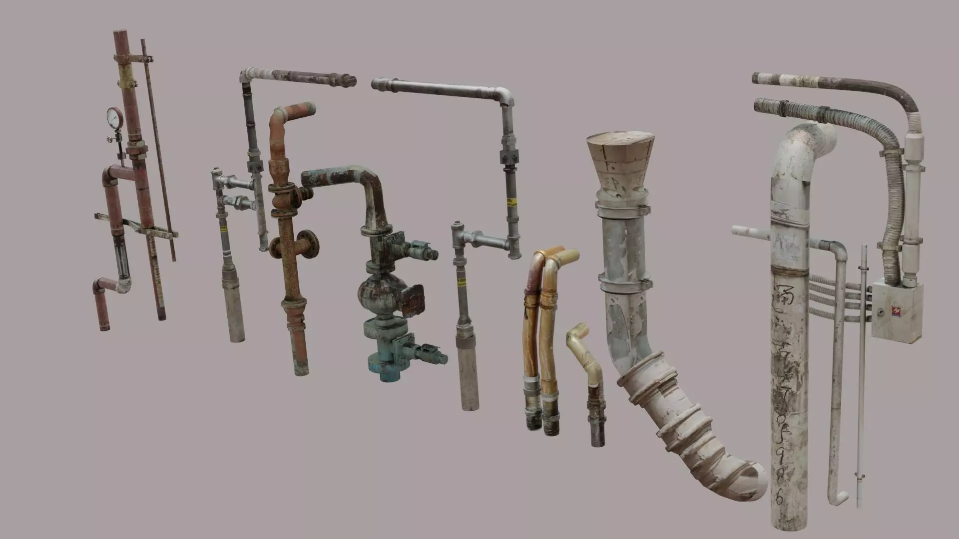 Pipes Asset Free 3D model_0