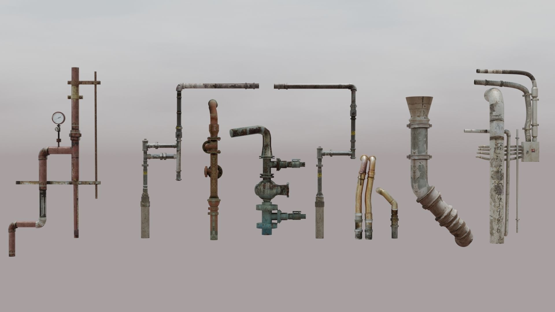 Pipes Asset Free 3D model_1