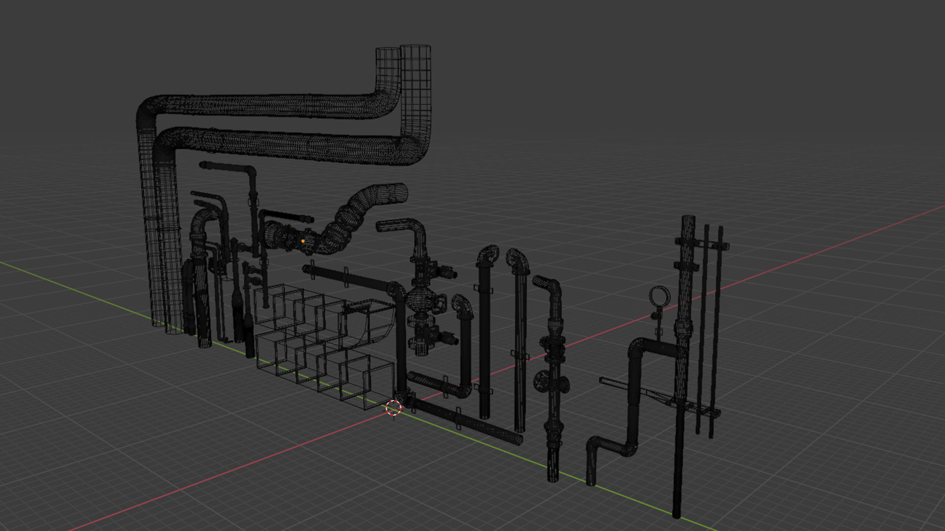 Pipes Asset Free 3D model_5