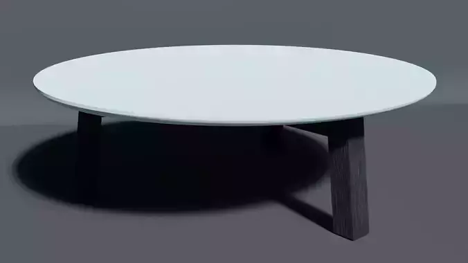 Round table made of wood PBR Lowpoly Game ready