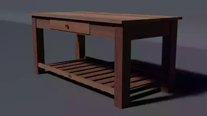 Coffee table 4 styles PBR Lowpoly Game ready