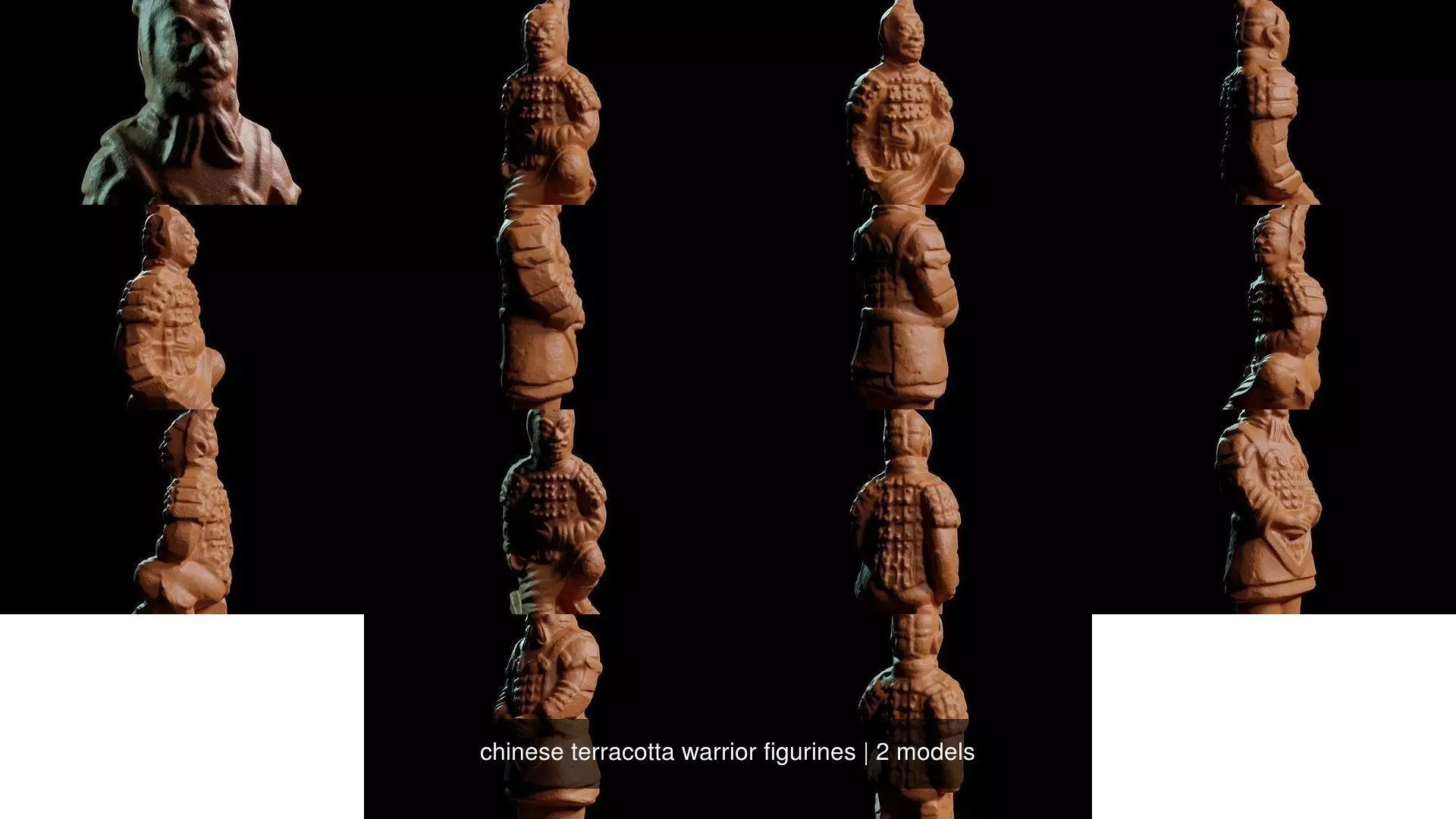 chinese terracotta warrior figurines 3D Model Collection_1