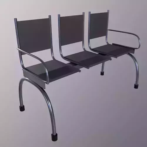 Hospital Chairs Game Ready Low - Poly 3D Model Low-poly 3D model