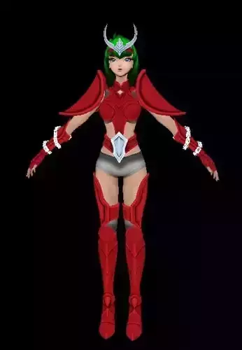 Saint Seya  Andromeda Woman 3D model 3D model