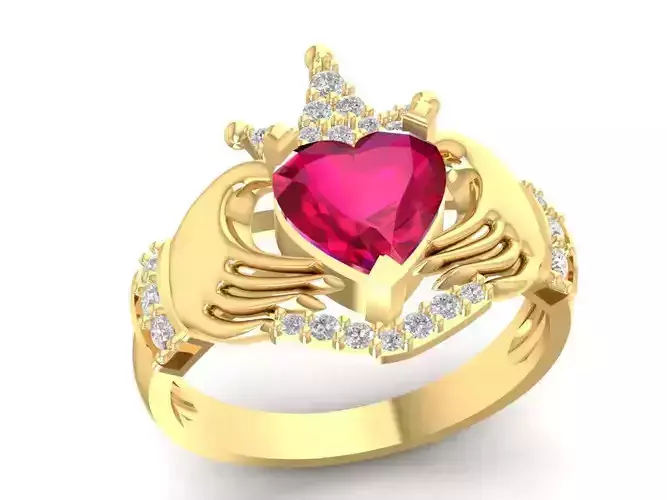 Royal Heart Diamond Ring For Women  1246