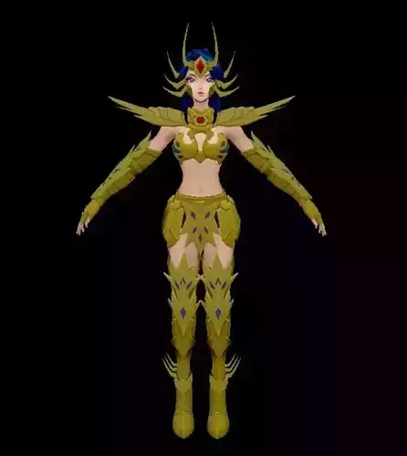 Saint Seya Cancer Woman 3D model 3D model
