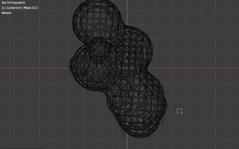 Metallic Cloud Sculpture Low-poly 3D model_4