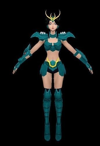 Saint Seya Dragon Woman 3D model 3D model