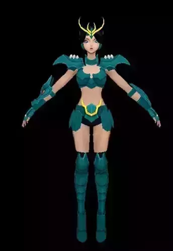Saint Seya Dragon Woman 3D model 3D model