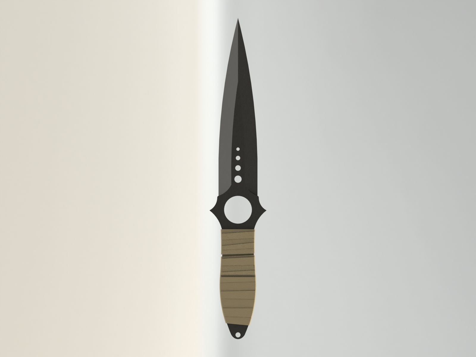 skeleton knife  3D print model_2